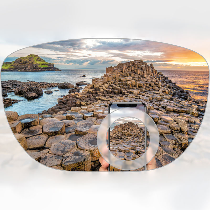 Zmiešaná bifokálna šošovka